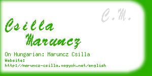 csilla maruncz business card